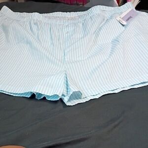 Just Be Light Blue Striped Pajama Shorts